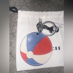 Coach Beach Ball Keychain